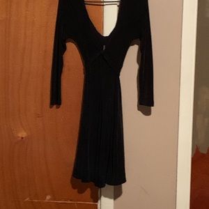 Vintage long sleeve wrap cocktail dress
